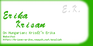 erika krisan business card